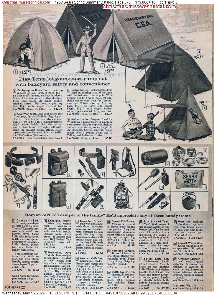 1963 Sears Spring Summer Catalog, Page 676