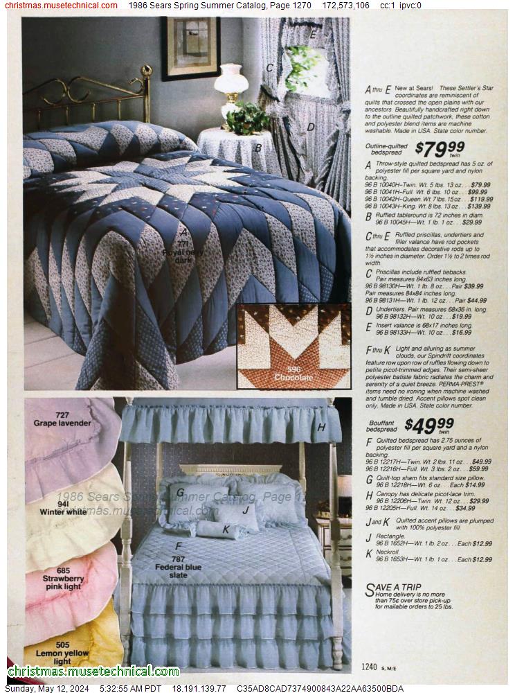 1986 Sears Spring Summer Catalog, Page 1270