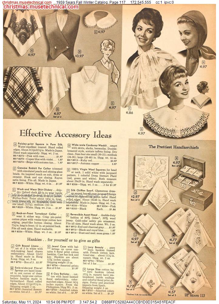 1959 Sears Fall Winter Catalog, Page 117