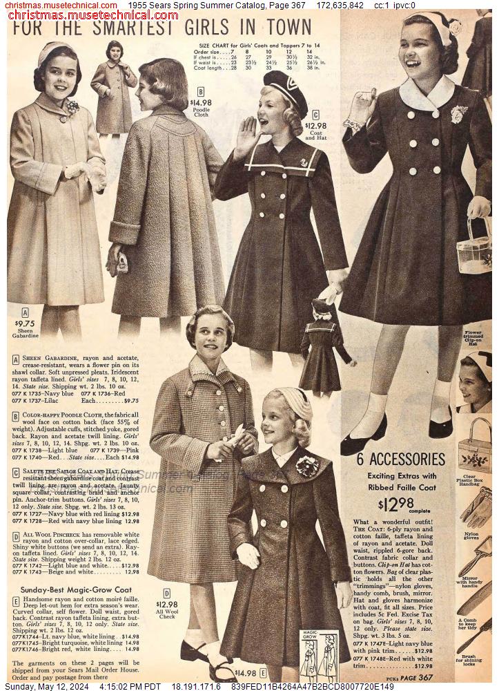 1955 Sears Spring Summer Catalog, Page 367