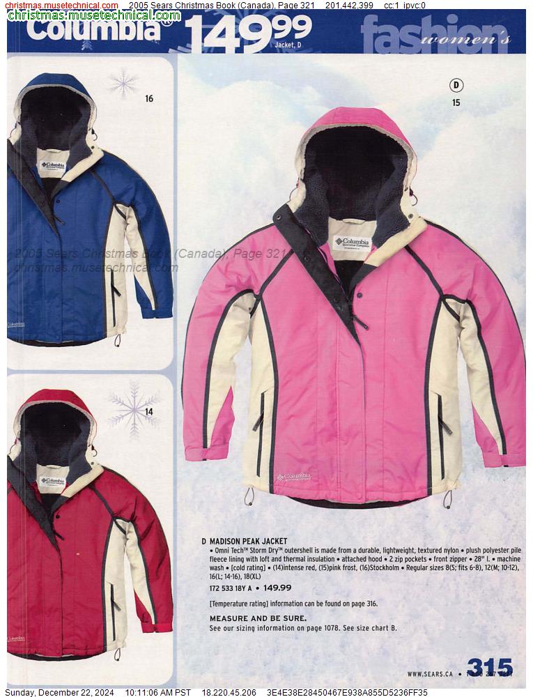 2005 Sears Christmas Book (Canada), Page 321