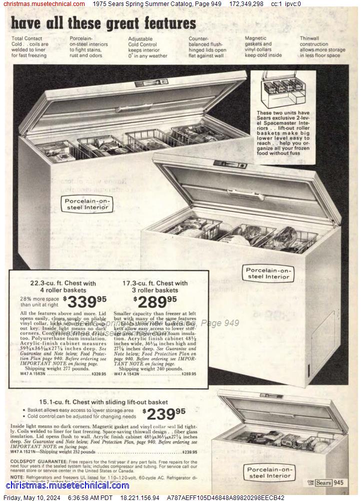 1975 Sears Spring Summer Catalog, Page 949