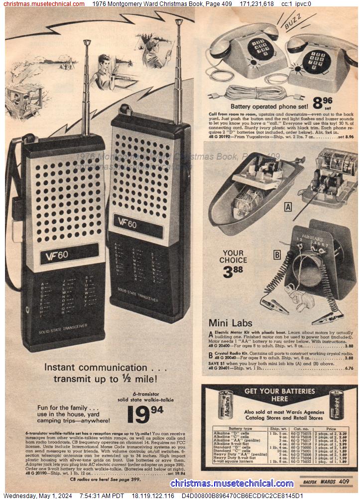 1976 Montgomery Ward Christmas Book, Page 409