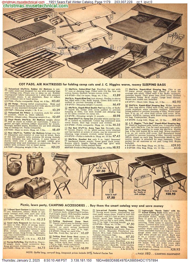 1951 Sears Fall Winter Catalog, Page 1179