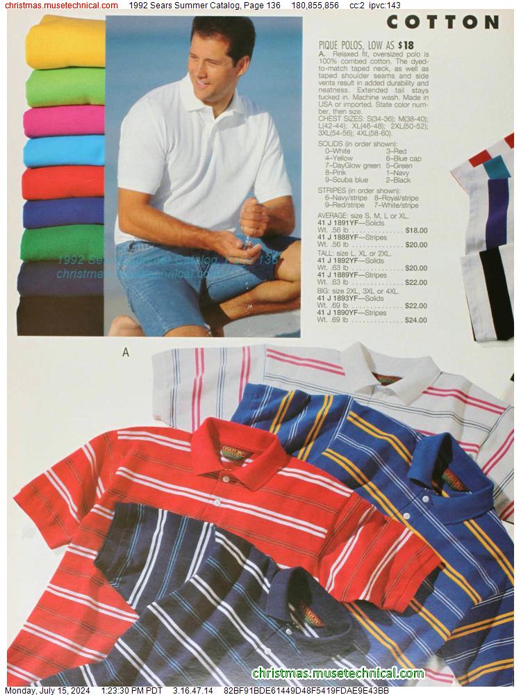 1992 Sears Summer Catalog, Page 136