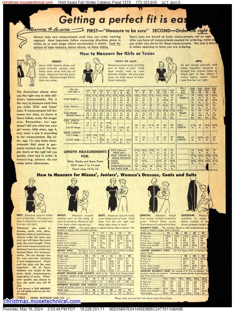 1949 Sears Fall Winter Catalog, Page 1370