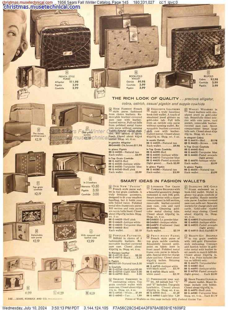 1956 Sears Fall Winter Catalog, Page 145