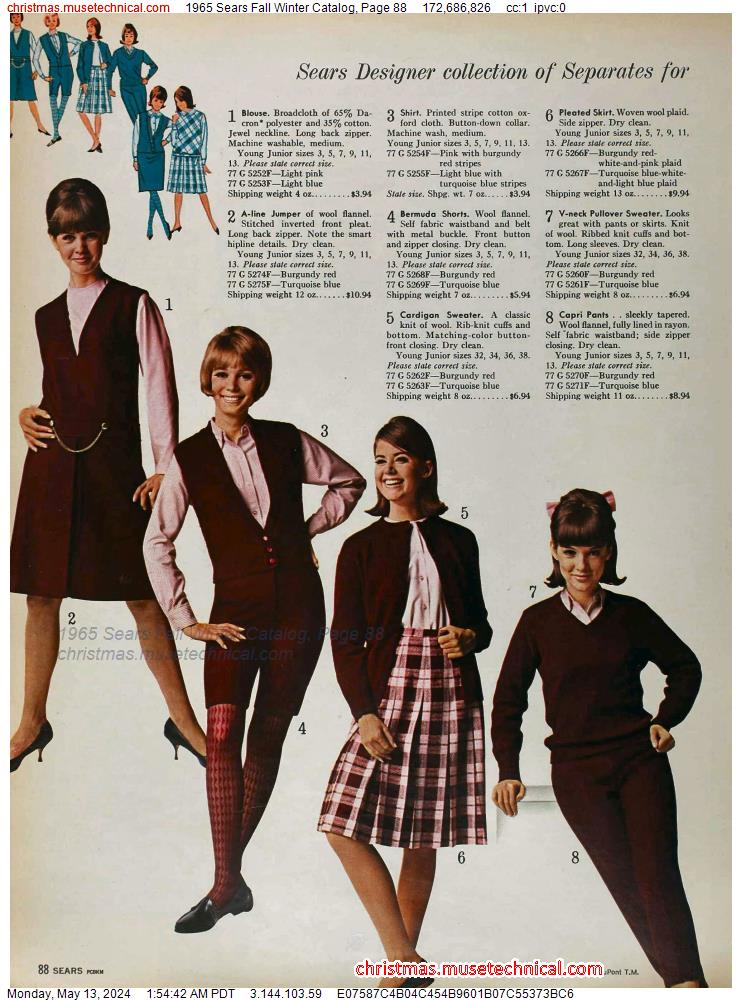 1965 Sears Fall Winter Catalog, Page 88