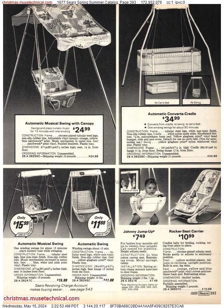 1977 Sears Spring Summer Catalog, Page 393