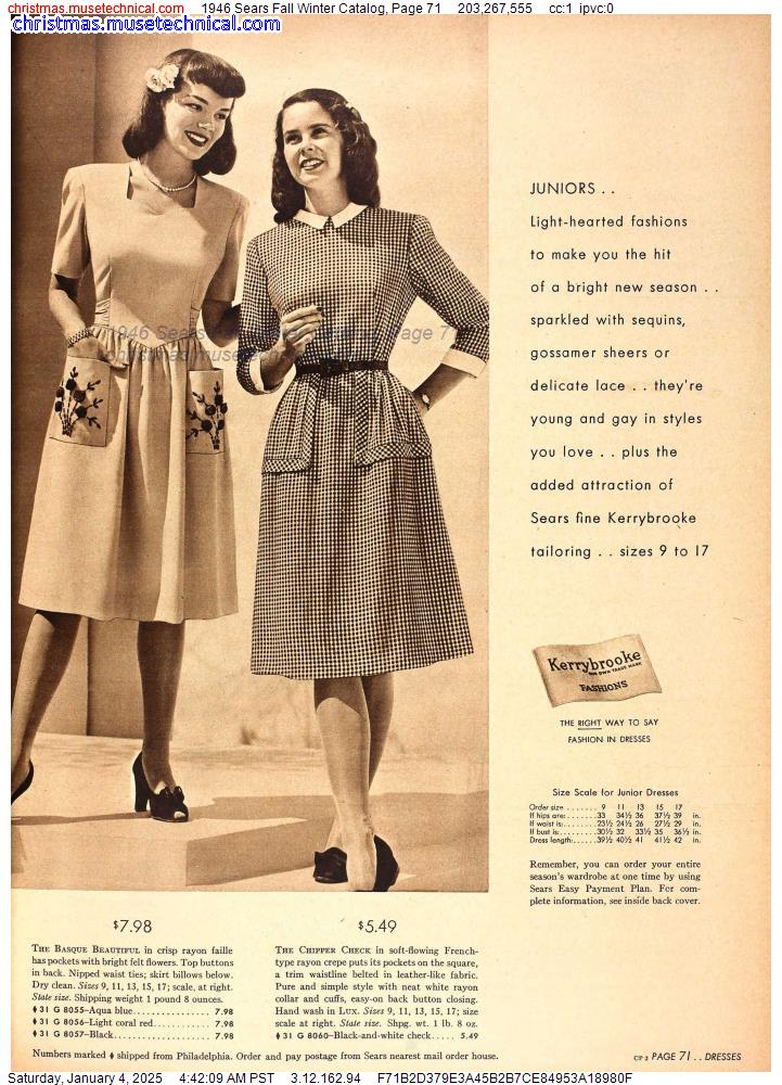 1946 Sears Fall Winter Catalog, Page 71