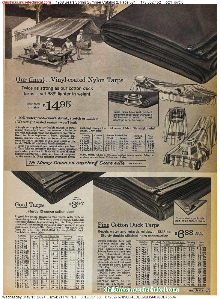 1968 Sears Spring Summer Catalog 2, Page 681