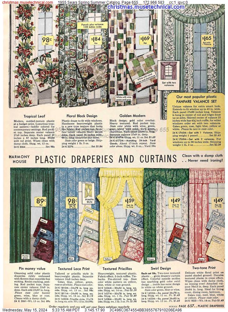 1955 Sears Spring Summer Catalog, Page 655