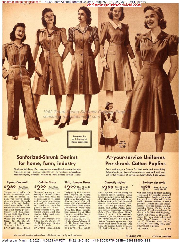 1942 Sears Spring Summer Catalog, Page 75