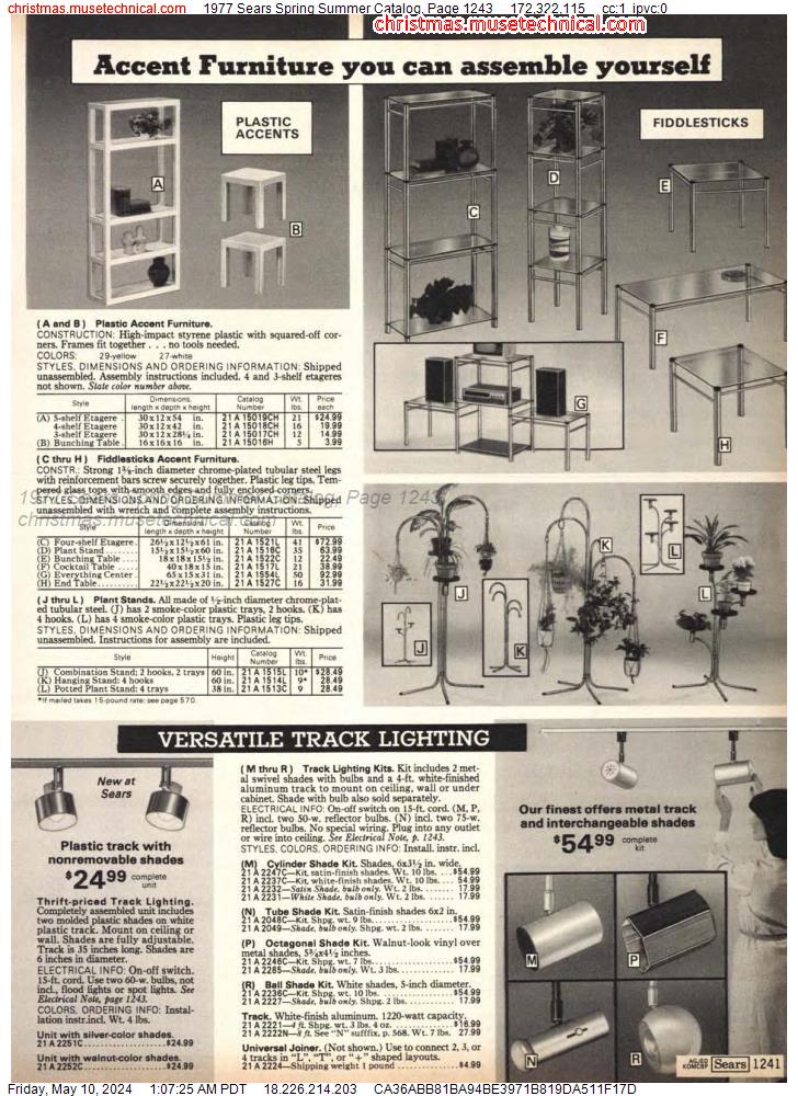 1977 Sears Spring Summer Catalog, Page 1243