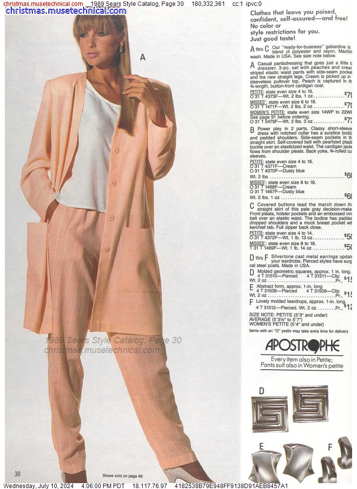 1989 Sears Style Catalog, Page 30