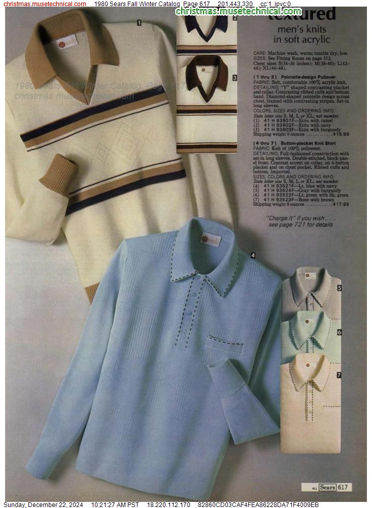 1980 Sears Fall Winter Catalog, Page 617