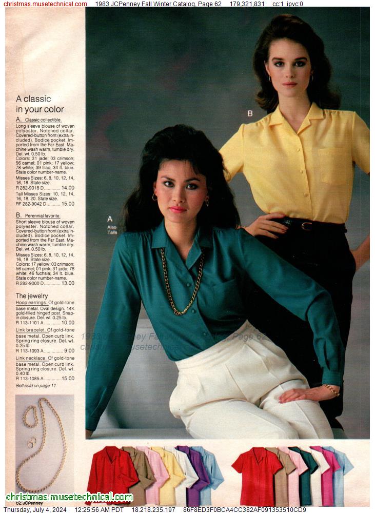 1983 JCPenney Fall Winter Catalog, Page 62