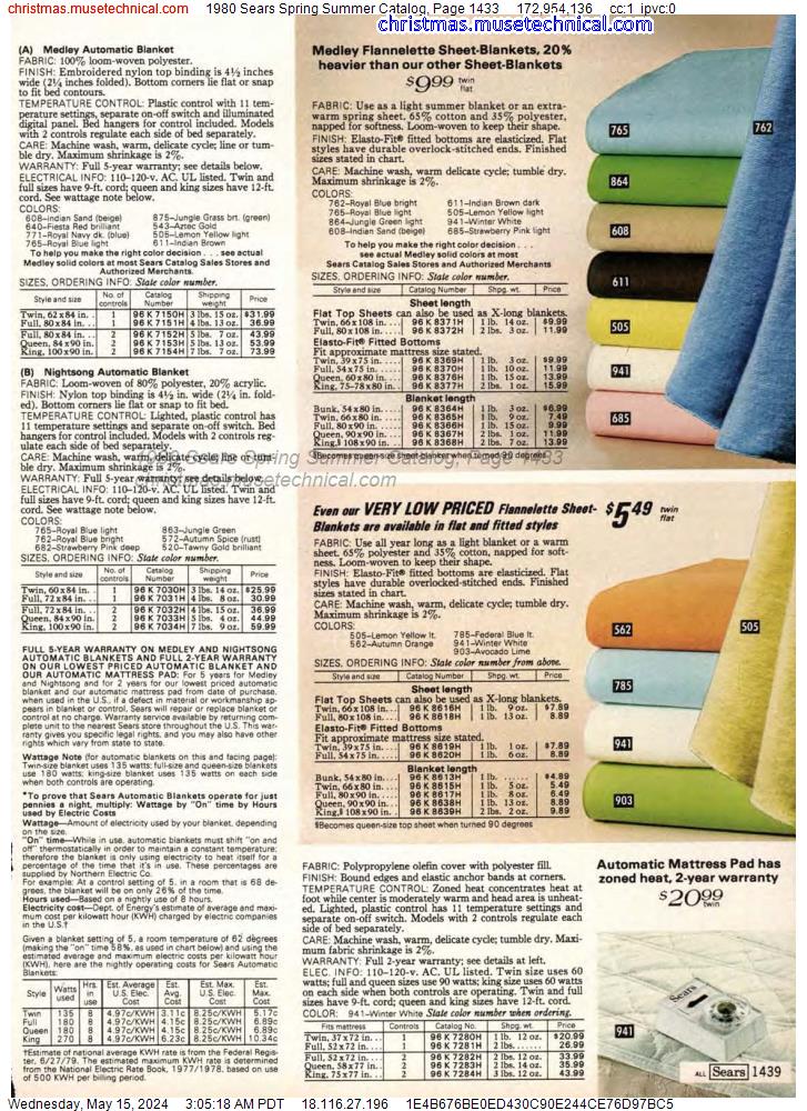 1980 Sears Spring Summer Catalog, Page 1433
