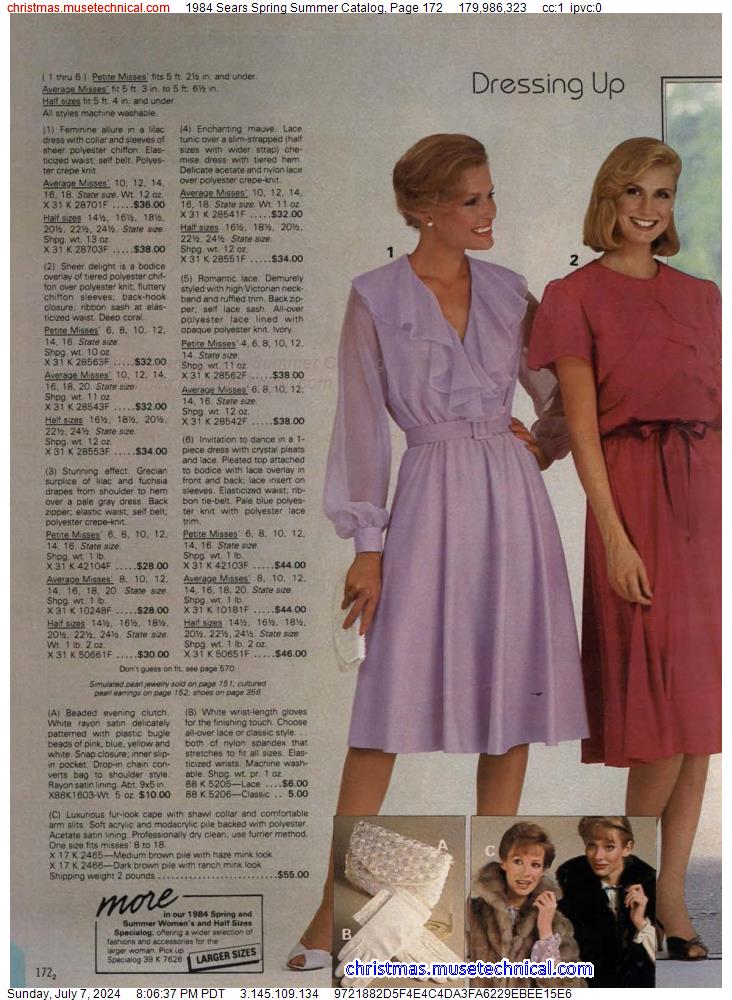 1984 Sears Spring Summer Catalog, Page 172