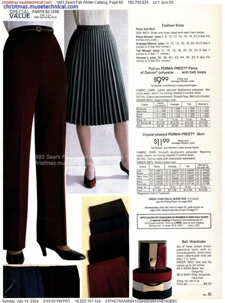 1983 Sears Fall Winter Catalog, Page 65