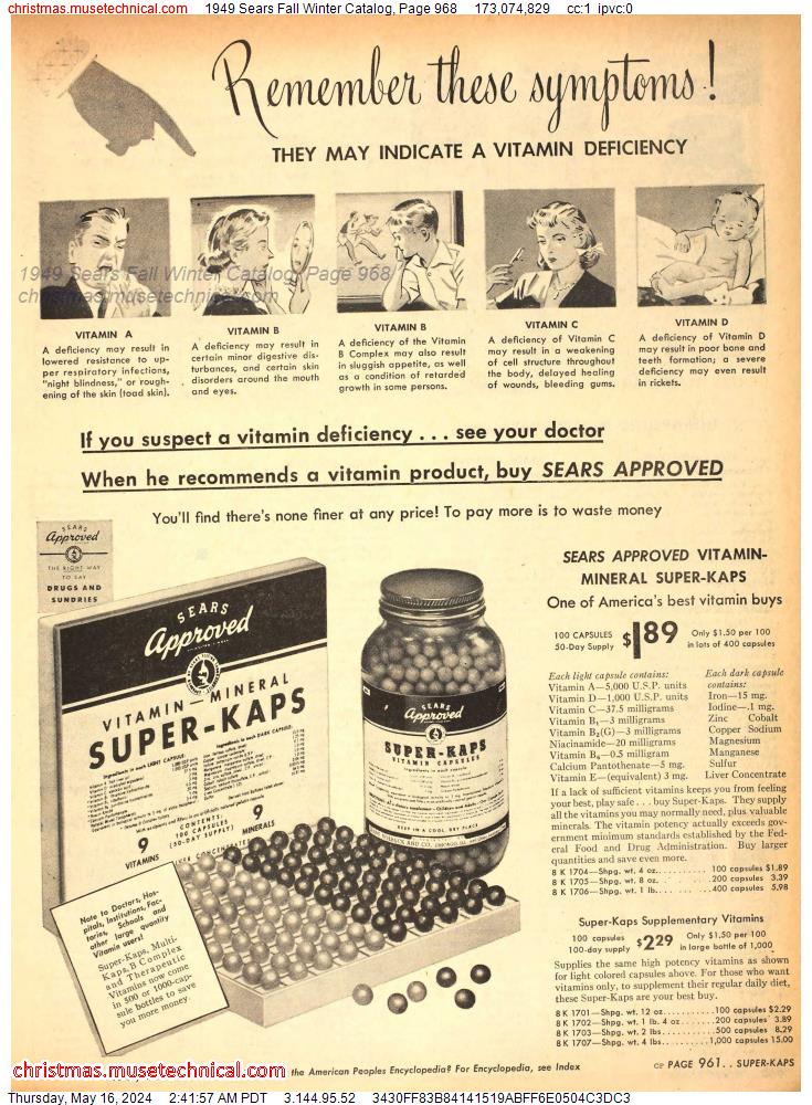 1949 Sears Fall Winter Catalog, Page 968