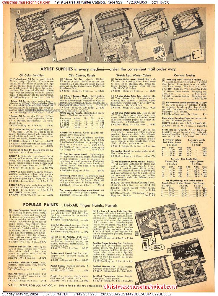 1949 Sears Fall Winter Catalog, Page 923
