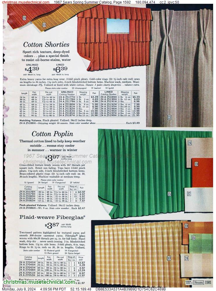 1967 Sears Spring Summer Catalog, Page 1592