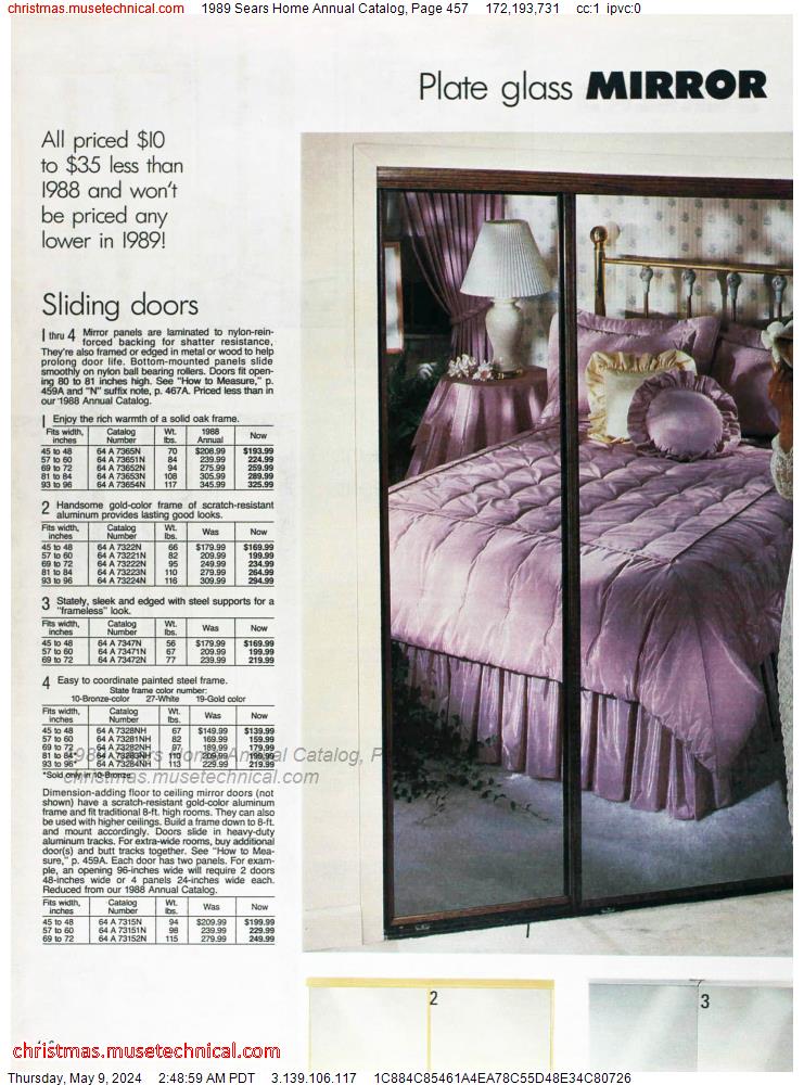 1989 Sears Home Annual Catalog, Page 457
