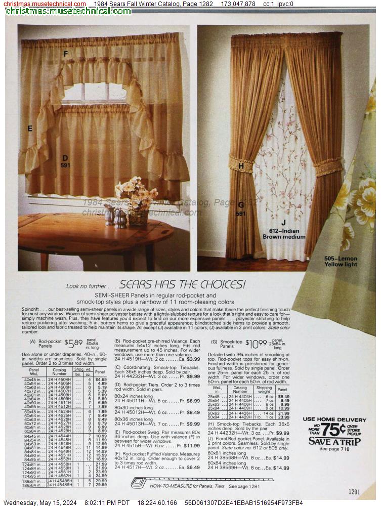 1984 Sears Fall Winter Catalog, Page 1282