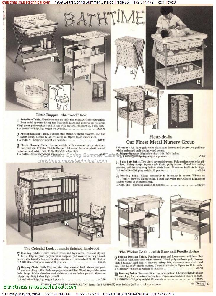 1969 Sears Spring Summer Catalog, Page 85