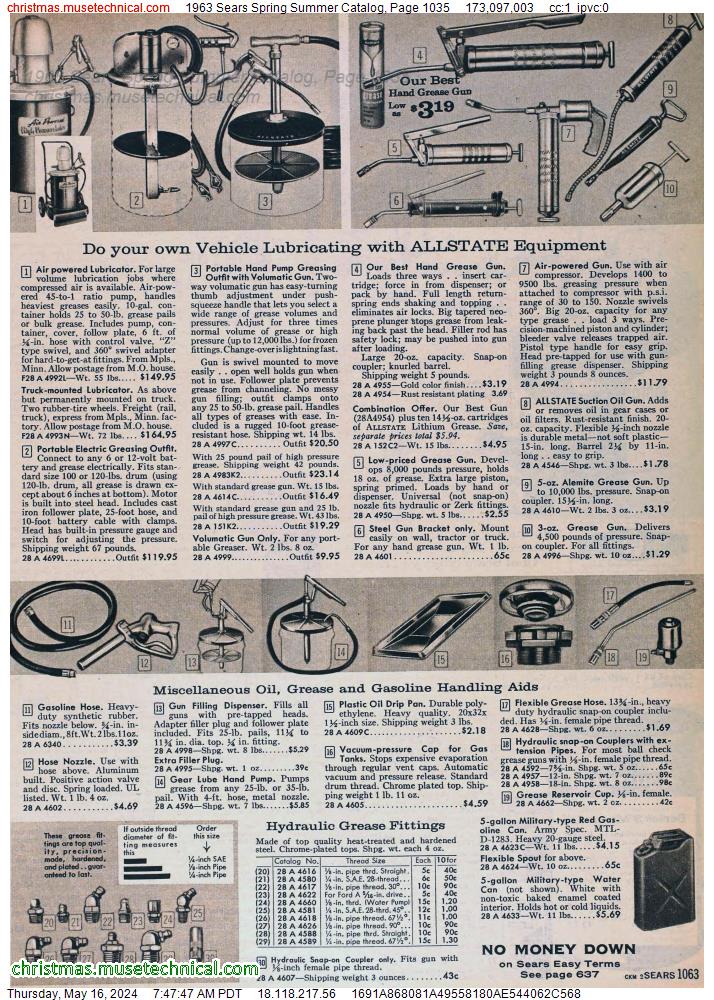 1963 Sears Spring Summer Catalog, Page 1035