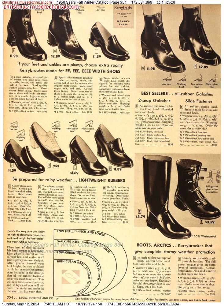 1950 Sears Fall Winter Catalog, Page 354
