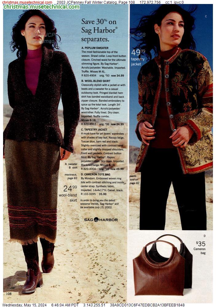 2003 JCPenney Fall Winter Catalog, Page 108