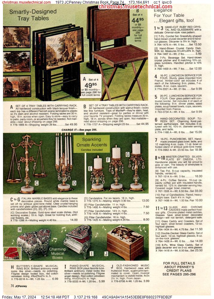 1973 JCPenney Christmas Book, Page 74