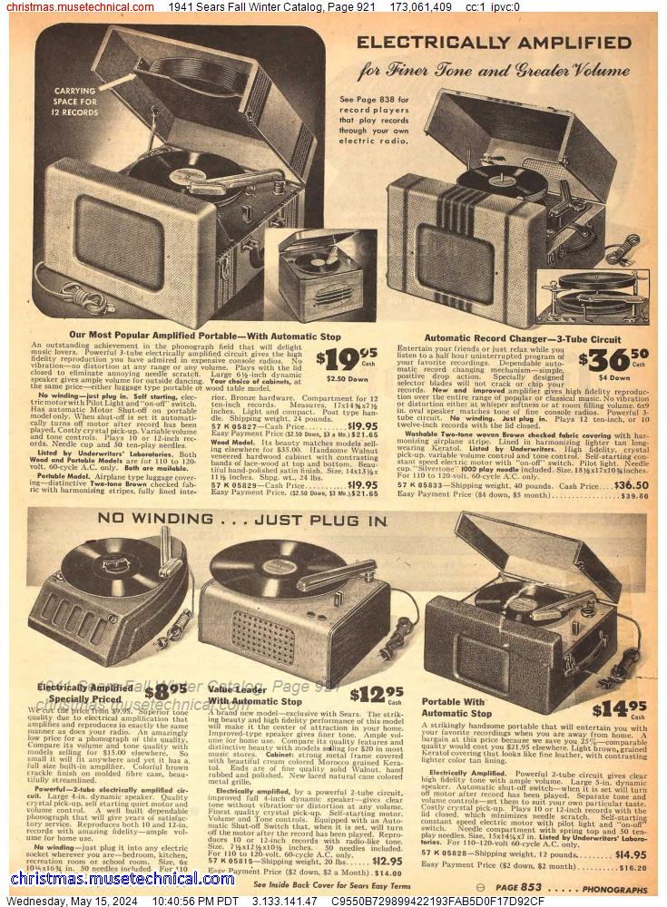 1941 Sears Fall Winter Catalog, Page 921