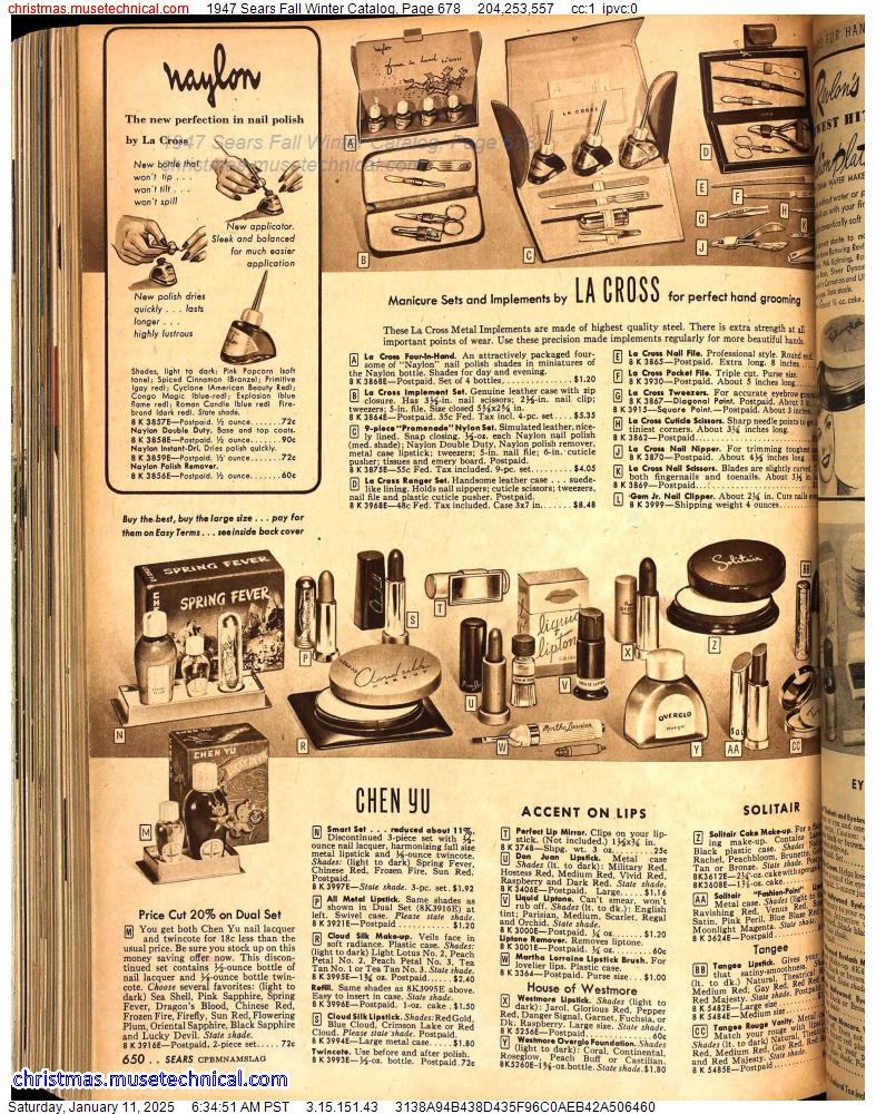 1947 Sears Fall Winter Catalog, Page 678