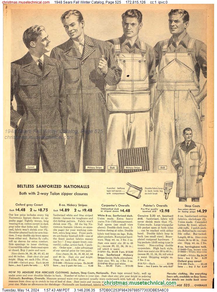 1948 Sears Fall Winter Catalog, Page 525