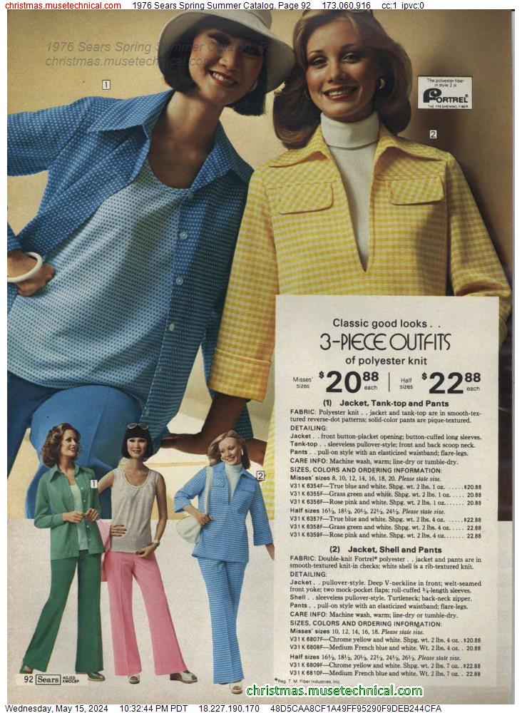 1976 Sears Spring Summer Catalog, Page 92