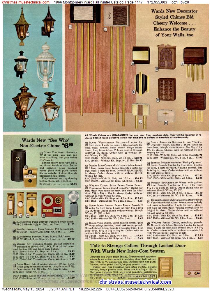 1966 Montgomery Ward Fall Winter Catalog, Page 1147