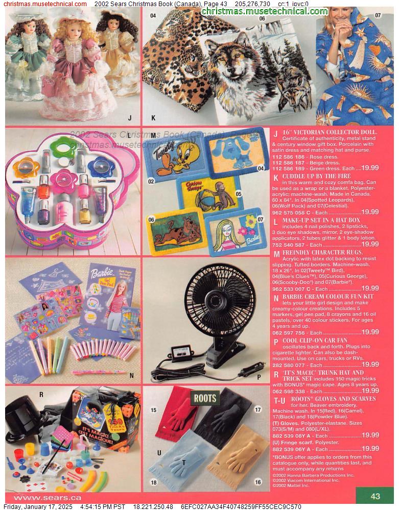 2002 Sears Christmas Book (Canada), Page 43