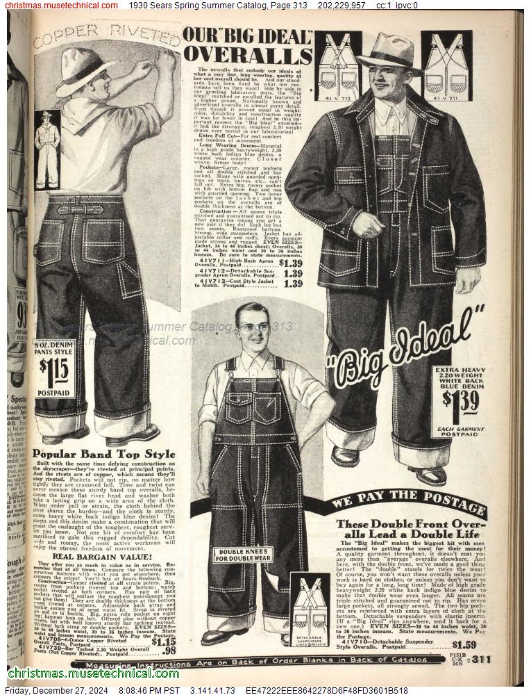 1930 Sears Spring Summer Catalog, Page 313