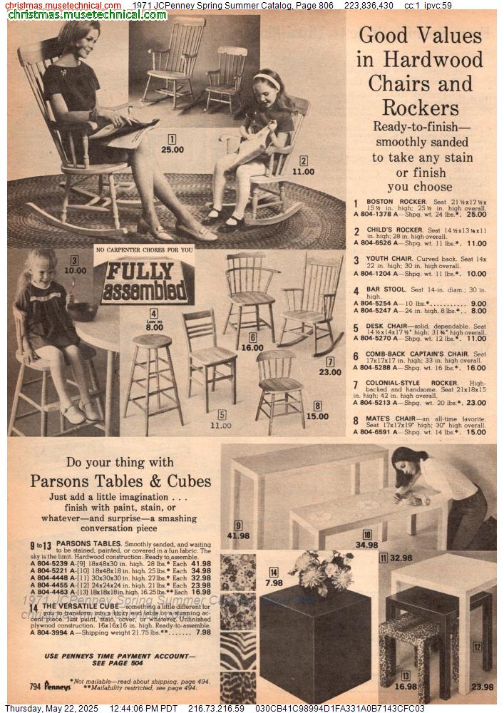 1971 JCPenney Spring Summer Catalog, Page 806