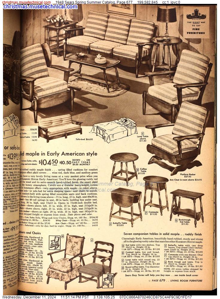 1948 Sears Spring Summer Catalog, Page 677