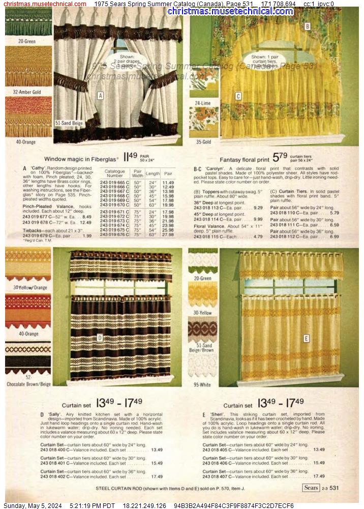 1975 Sears Spring Summer Catalog (Canada), Page 531