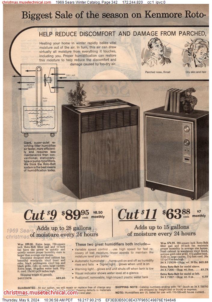 1969 Sears Winter Catalog, Page 342