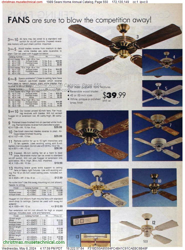 1989 Sears Home Annual Catalog, Page 550