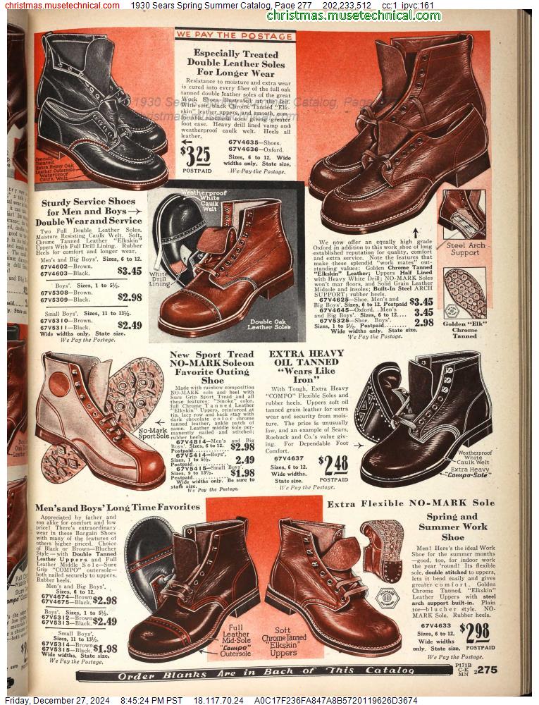 1930 Sears Spring Summer Catalog, Page 277