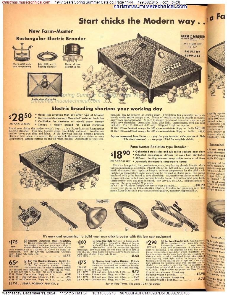 1947 Sears Spring Summer Catalog, Page 1144