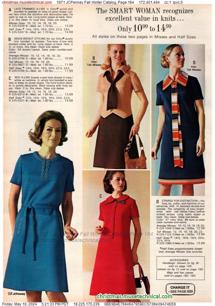 1971 JCPenney Fall Winter Catalog, Page 164