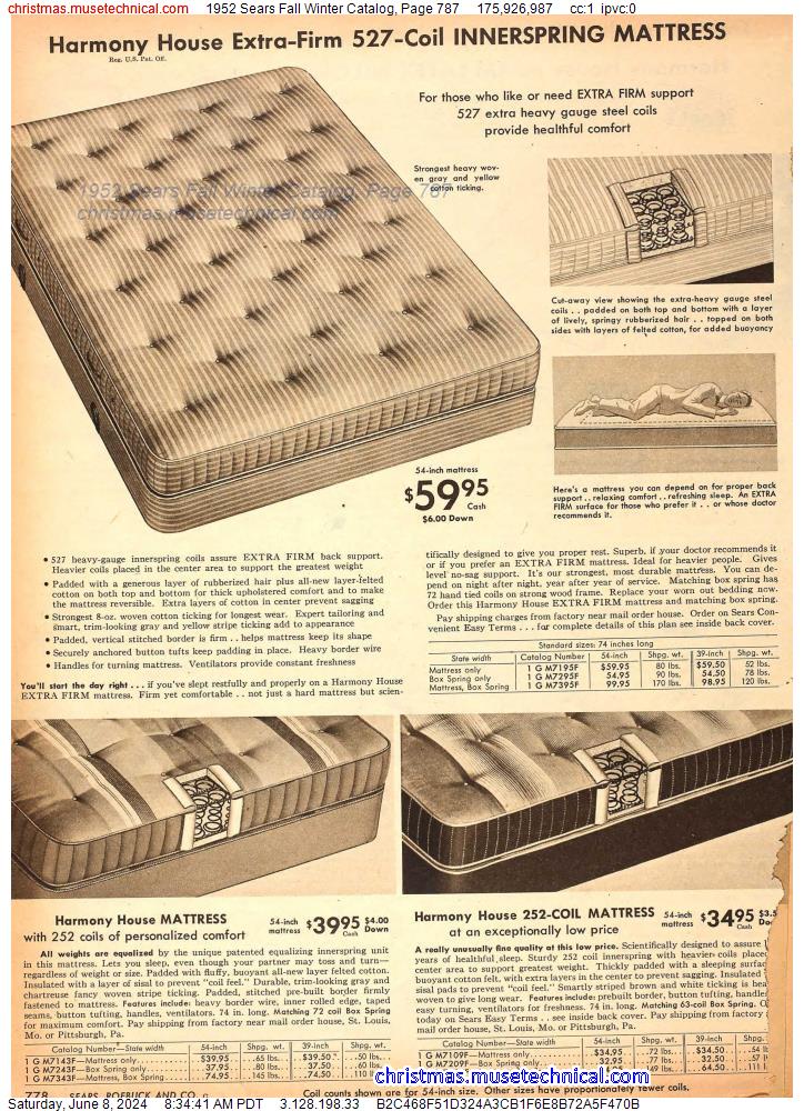 1952 Sears Fall Winter Catalog, Page 787